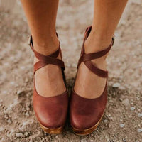 Damen Plateau Sandalen mit Orthopädischer Arch Support und Schnallenriemen Sommer Schuhe in Braun