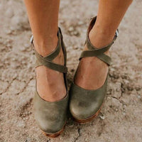 Damen Plateau Sandalen mit Orthopädischer Arch Support und Schnallenriemen Sommer Schuhe in Grün
