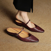 Damen Slipper Orthopedic mit Arch Support Elegante Sommerschuhe für Alltag und Freizeit in Kastanienbraun