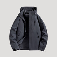 Damen Wasserdichte Outdoor Windbreaker Jacke Leicht & Windabweisend für Aktive in Schwarz