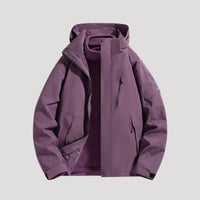 Damen Wasserdichte Outdoor Windbreaker Jacke Leicht & Windabweisend für Aktive in Lila