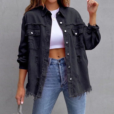RalphMattew Zerfledderte Jeansjacke