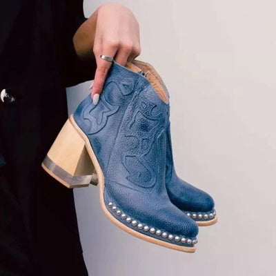 RalphMattew™ Norwich Bestickte Lederstiefel