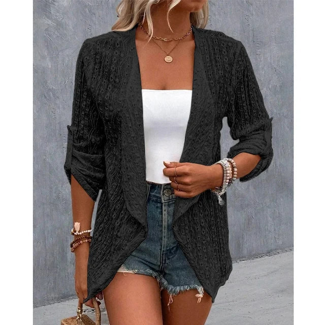 Fudus | Elegante Asymmetrische Büro Strickjacke