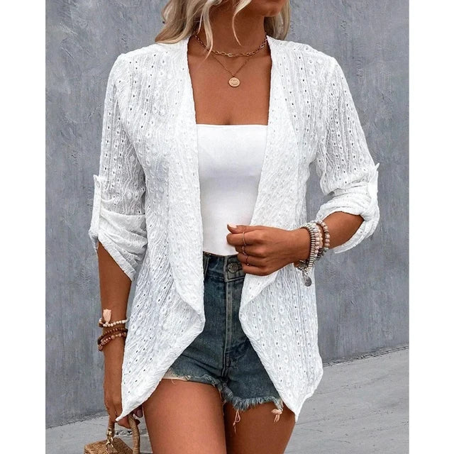 Fudus | Elegante Asymmetrische Büro Strickjacke