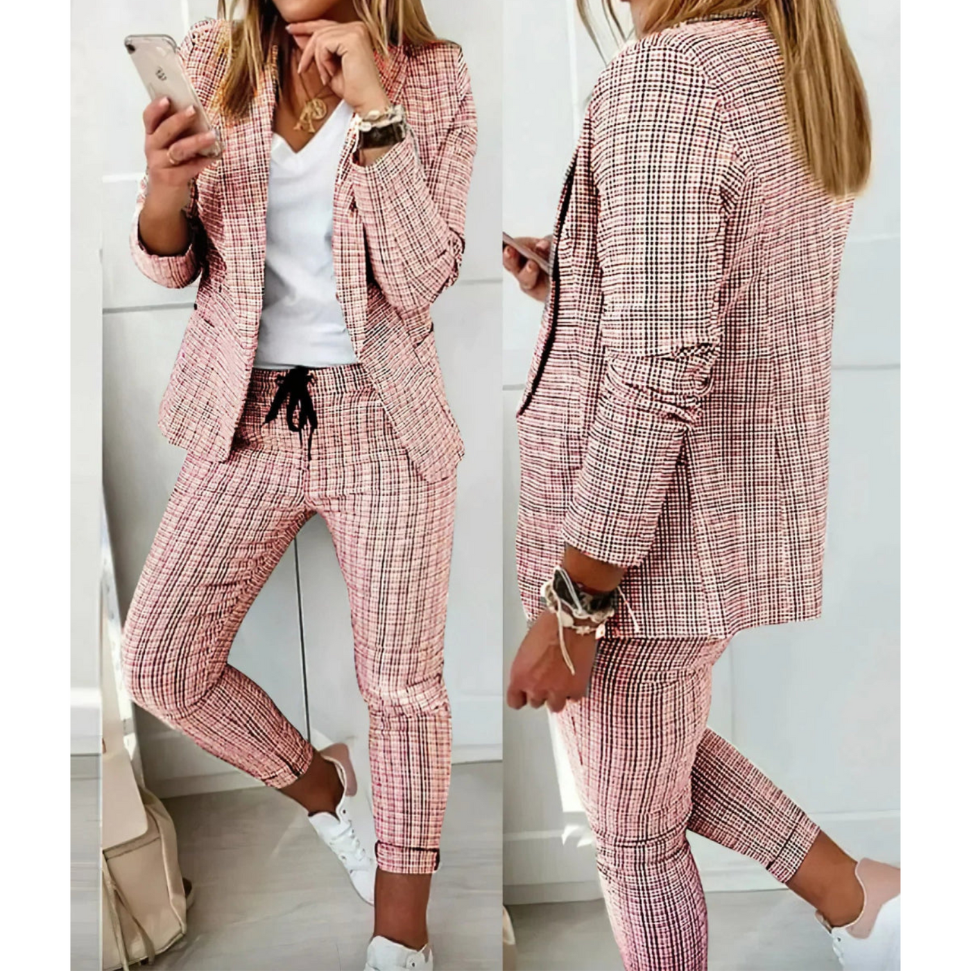 Langer Blazer und Hosen Set für Damen