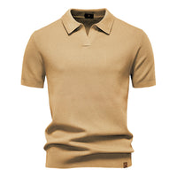 Luca | Exklusives Poloshirt mit moderner Struktur in Beige