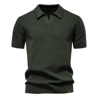 Luca | Exklusives Poloshirt mit moderner Struktur in Dunkelgrün