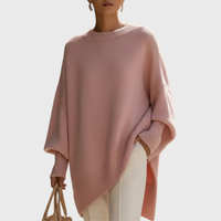 Livia | Oversize-Poncho-Pullover in Rosé