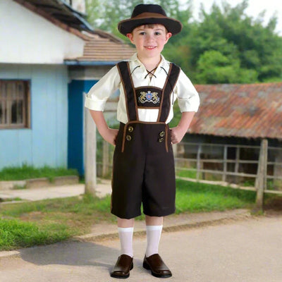 Jakob | Bayerische Kinder Lederhosen Oktoberfest Kostüm Set