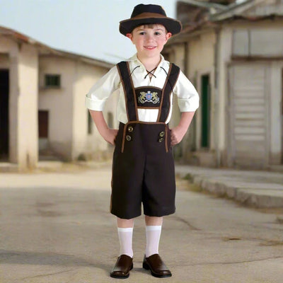Jakob | Bayerische Kinder Lederhosen Oktoberfest Kostüm Set