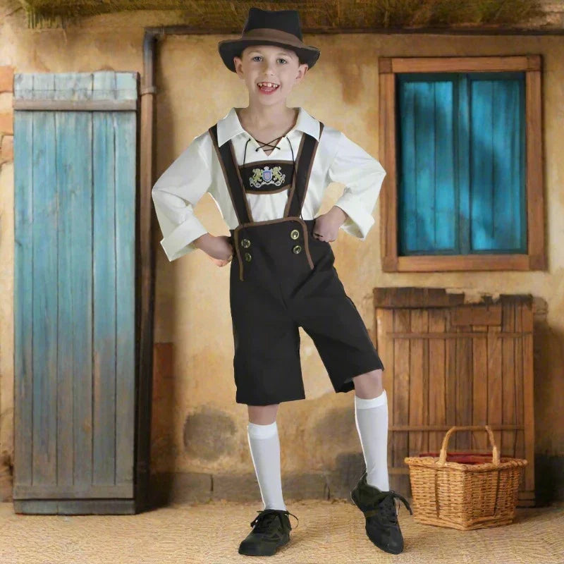 Jakob | Bayerische Kinder Lederhosen Oktoberfest Kostüm Set