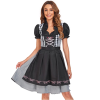 Dirndlkleid Damen Schwarz – Elegantes Dirndl Kaufen Für Jede Gelegenheit, Zeitlose Eleganz Und Hoher Tragekomfort in Grau/Schwarz