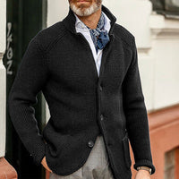 Benno- Eleganter Herren Cardigan in Schwarz