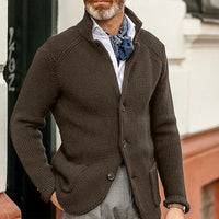 Benno- Eleganter Herren Cardigan in Kaffee