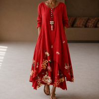Flor - Stilvolles und leichtes Kleid in Rot