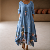 Flor - Stilvolles und leichtes Kleid in Blau