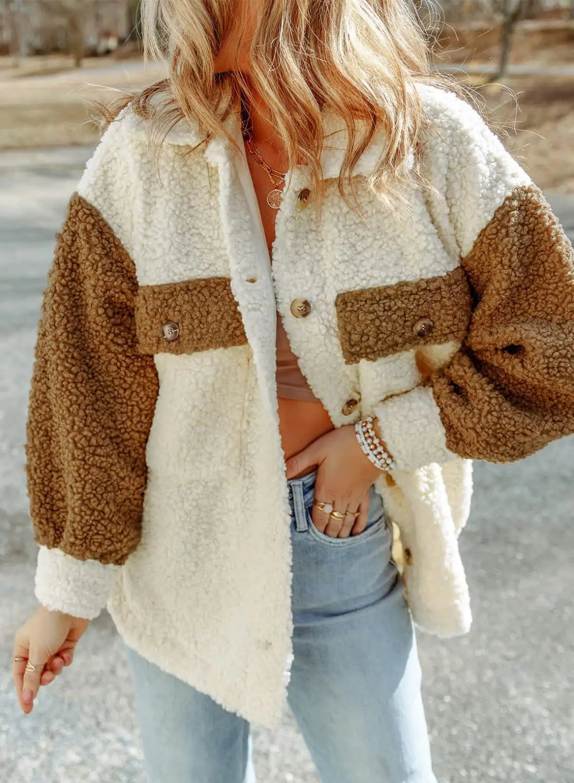 Fudus | Stilvolle Plüsch Chic Jacke