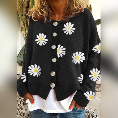 ENYA - Warme Damen-Strickjacke mit modischen Knöpfen