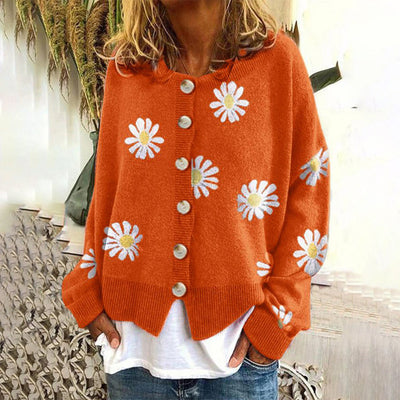 ENYA - Warme Damen-Strickjacke mit modischen Knöpfen