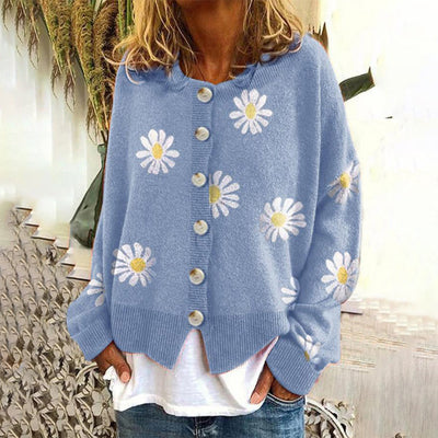 ENYA - Warme Damen-Strickjacke mit modischen Knöpfen
