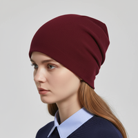 Slouchy Beanie mit weichem Komfort in Einheitsgröße in Weinrot