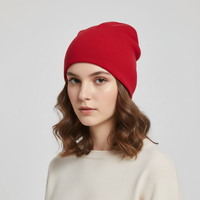 Slouchy Beanie mit weichem Komfort in Einheitsgröße in Rot