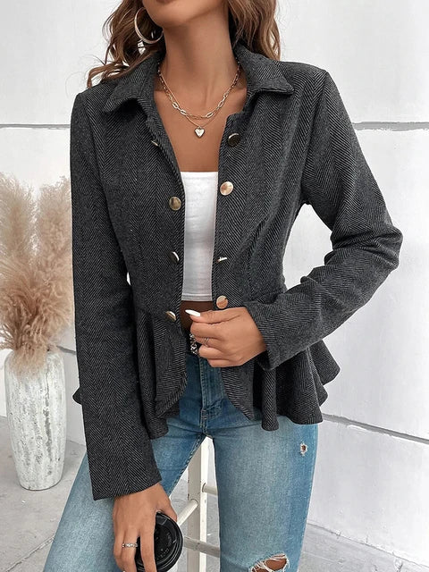 Smart Blazer mit Rüschen