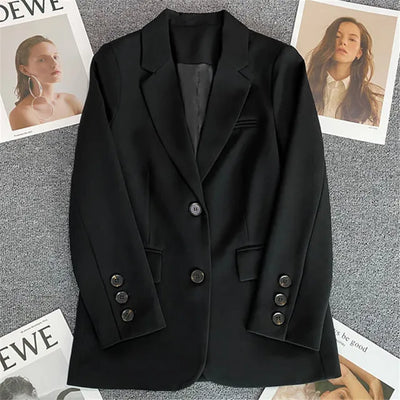 Damen Einreiher Blazer mit Knopfmanschetten