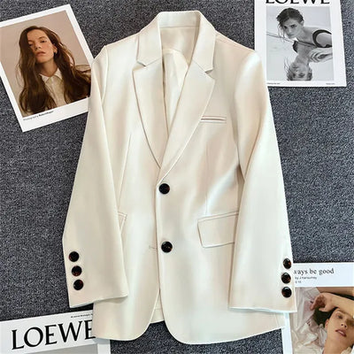 Damen Einreiher Blazer mit Knopfmanschetten
