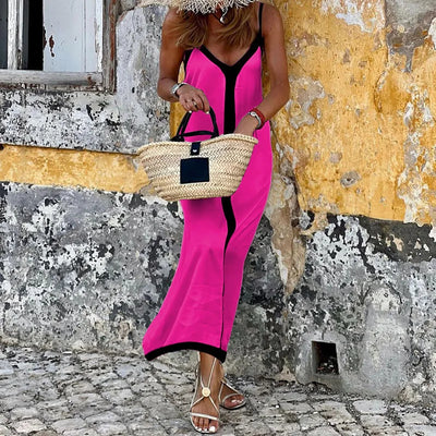 Fudus | Elegantes V-Ausschnitt Strandkleid