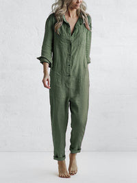 Maxine | Damen Overall Viele Taschen Funktional Casual Urban Modern in Grün