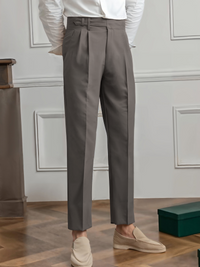 Max | Premium Plissierte Hosen in Braun