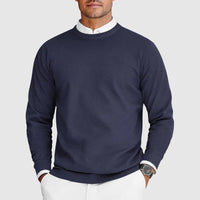 Elias | Stylischer Zeitloser Rundhalspullover in Blau