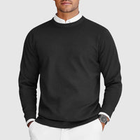 Elias | Stylischer Zeitloser Rundhalspullover in Schwarz