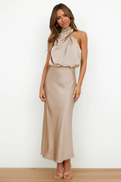 Fudus | Elegantes One Shoulder Satin Kleid