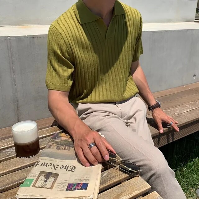 Herren-Poloshirt aus Strick