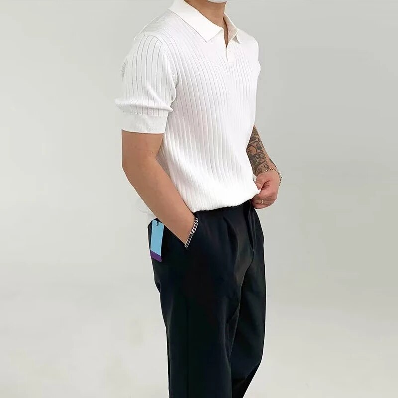 Herren-Poloshirt aus Strick