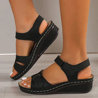 Sophie | Damen Elegante Orthopädische Sandalen Komfort Sommer Aktiv in Schwarz