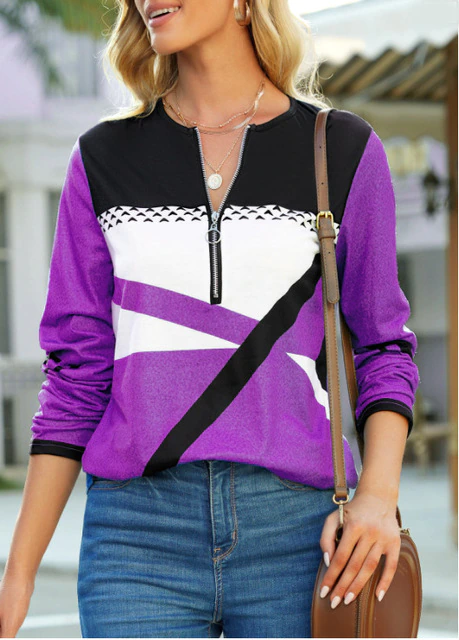 Arcilla® | Patchwork-Langarmbluse