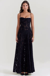 Vivienne | Damen Festliche Kleider Elegant Hochzeit Gala Feminin Zeitlos in Schwarz