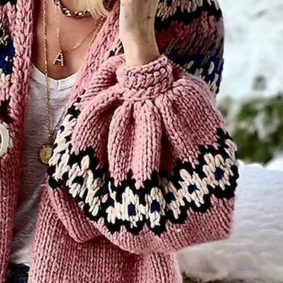 Aurory | Gemütlicher Strickcardigan mit Ballonärmeln