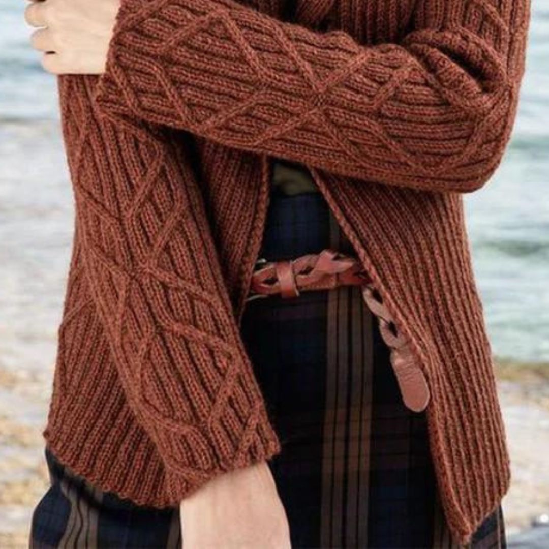 Lillian | Stilvolles einfarbiges Strickjacke mit langen Ärmeln