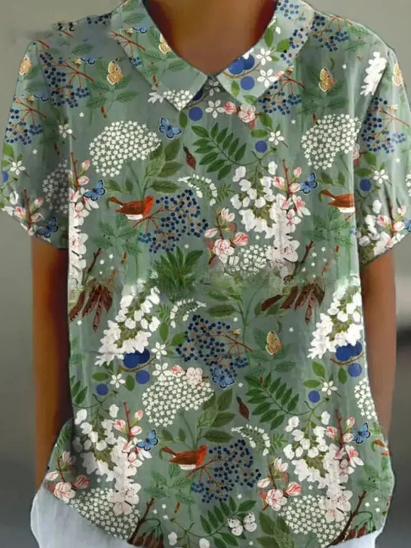 Dämpfer | Damen Top mit Blumendesign – Leicht und Atmungsaktiv