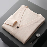 Lucian – Die stilvolle & vielseitige Herren-Strickjacke in Beige