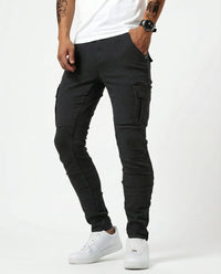 Dario | Bequeme Stretch Cargo-Hose für jeden Tag in Schwarz
