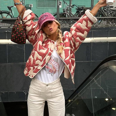 Fudus | Stylische Bedruckte Steppjacke