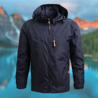 JORA - Super wind- und wasserdichte, warme Jacke mit Kapuze in Dunkelblau