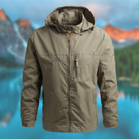 JORA - Super wind- und wasserdichte, warme Jacke mit Kapuze in Beige