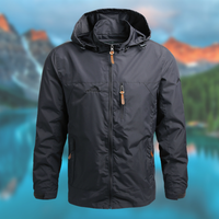 JORA - Super wind- und wasserdichte, warme Jacke mit Kapuze in Grau